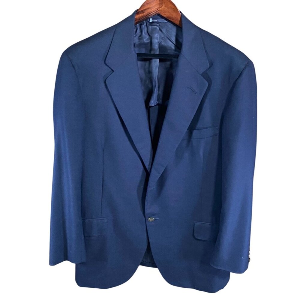 Vintage Oxxford Men's Blazer Jacket 38R 100% Wool Double Button Workwear Formal